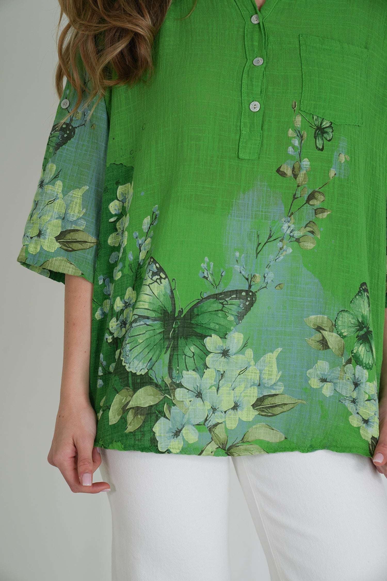 Green Butterfly Shirt