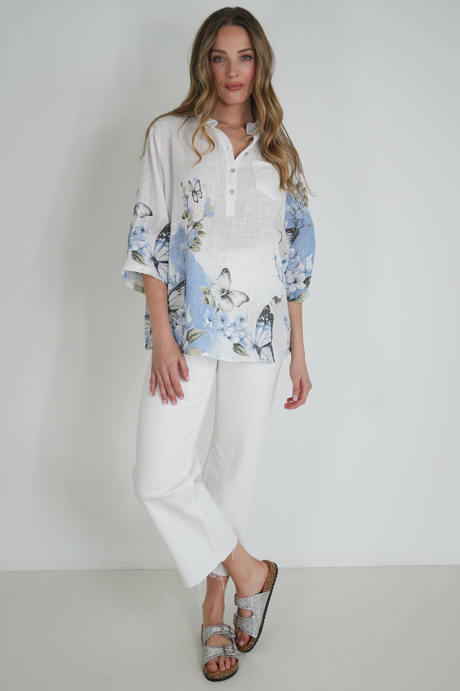 White Butterfly Shirt