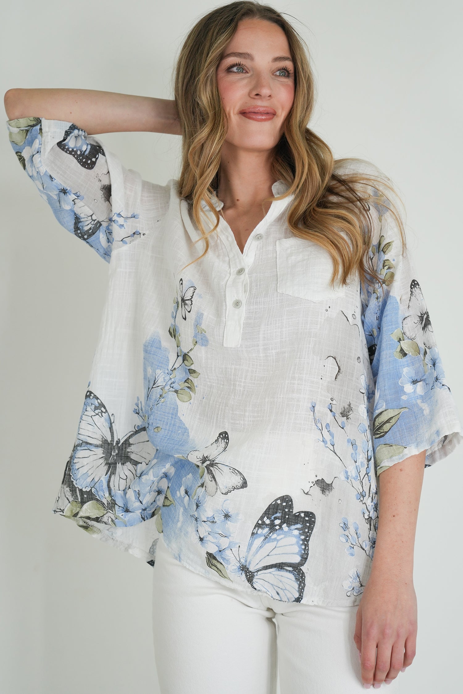 White Butterfly Shirt