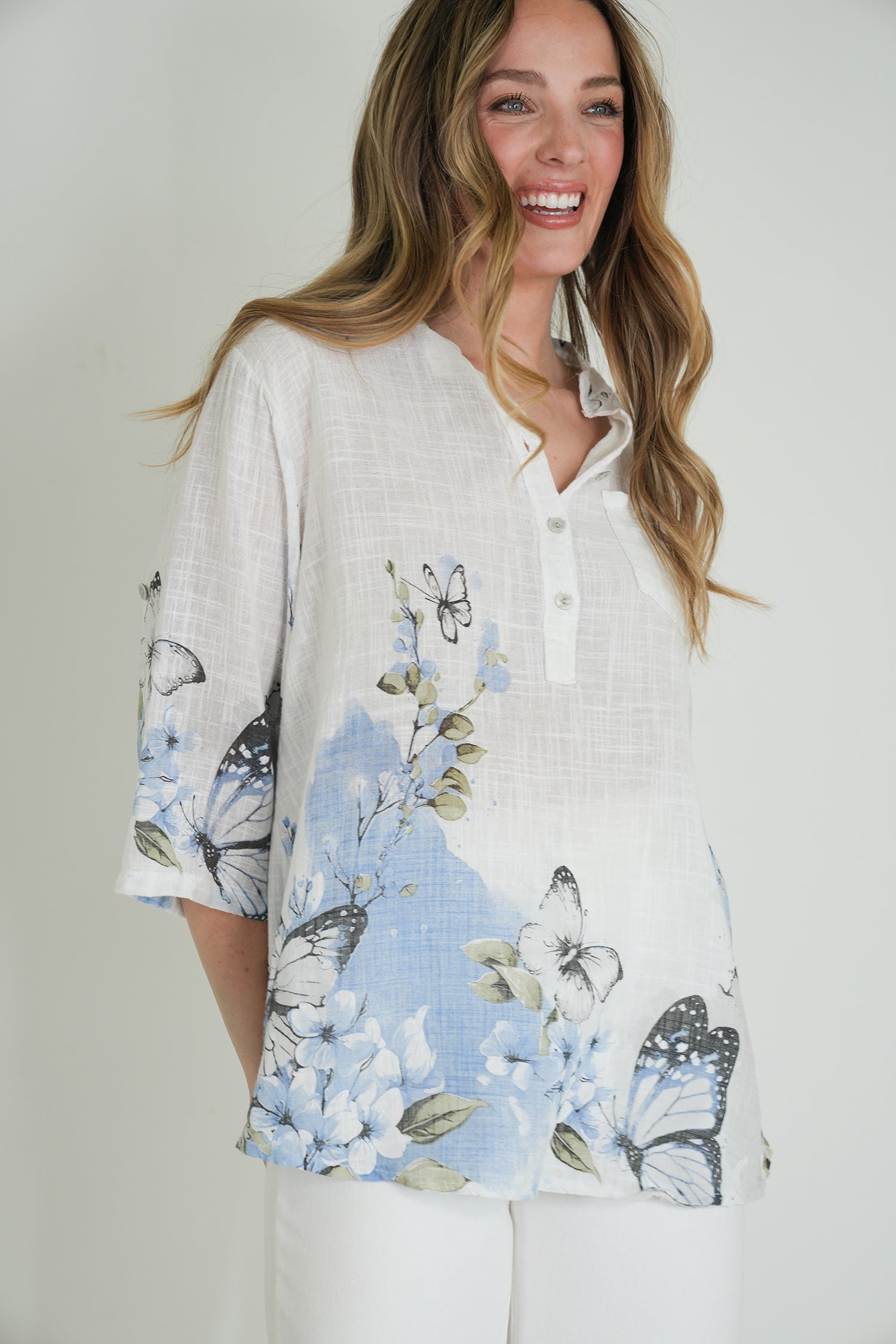 White Butterfly Shirt