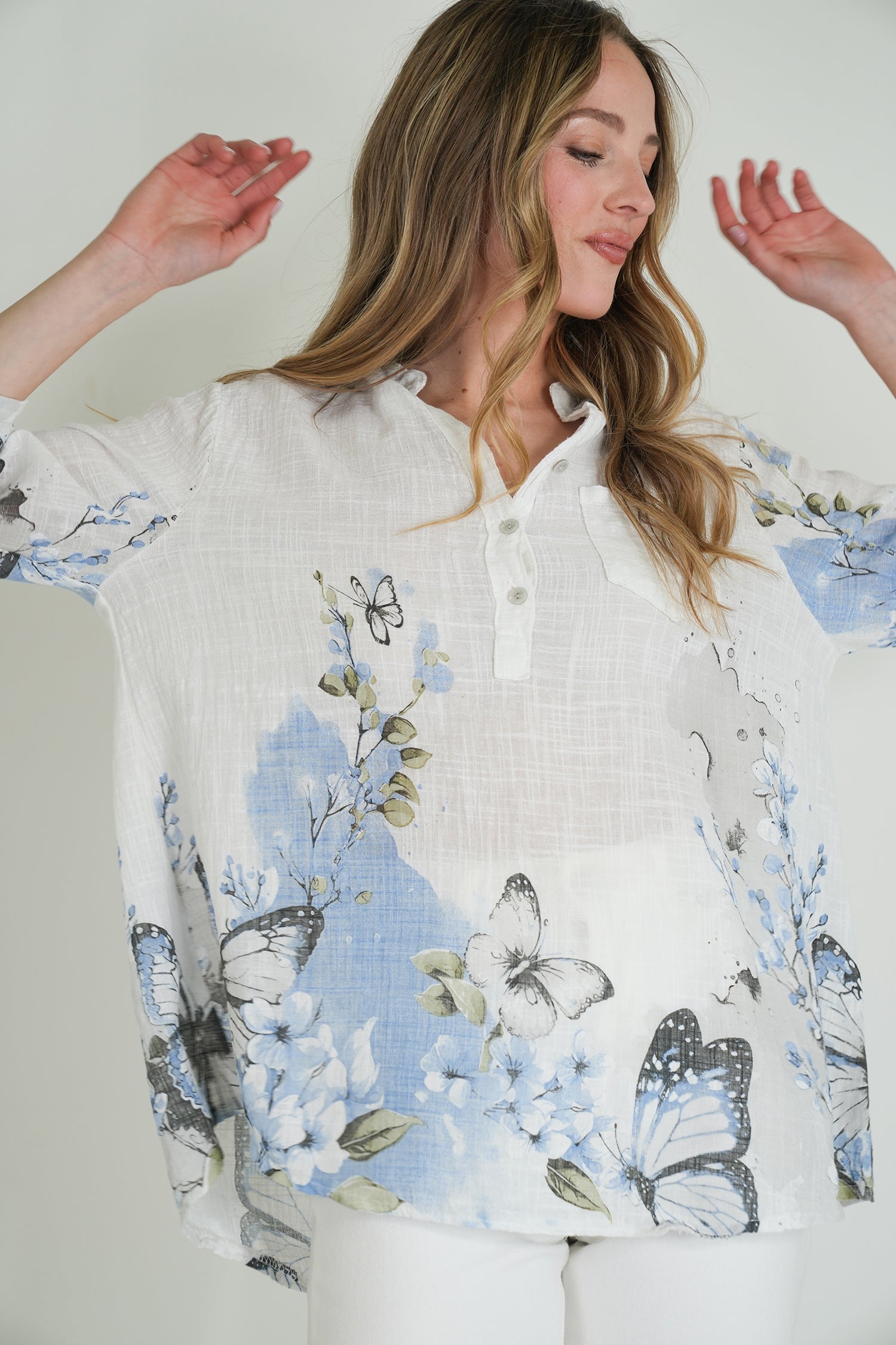 White Butterfly Shirt