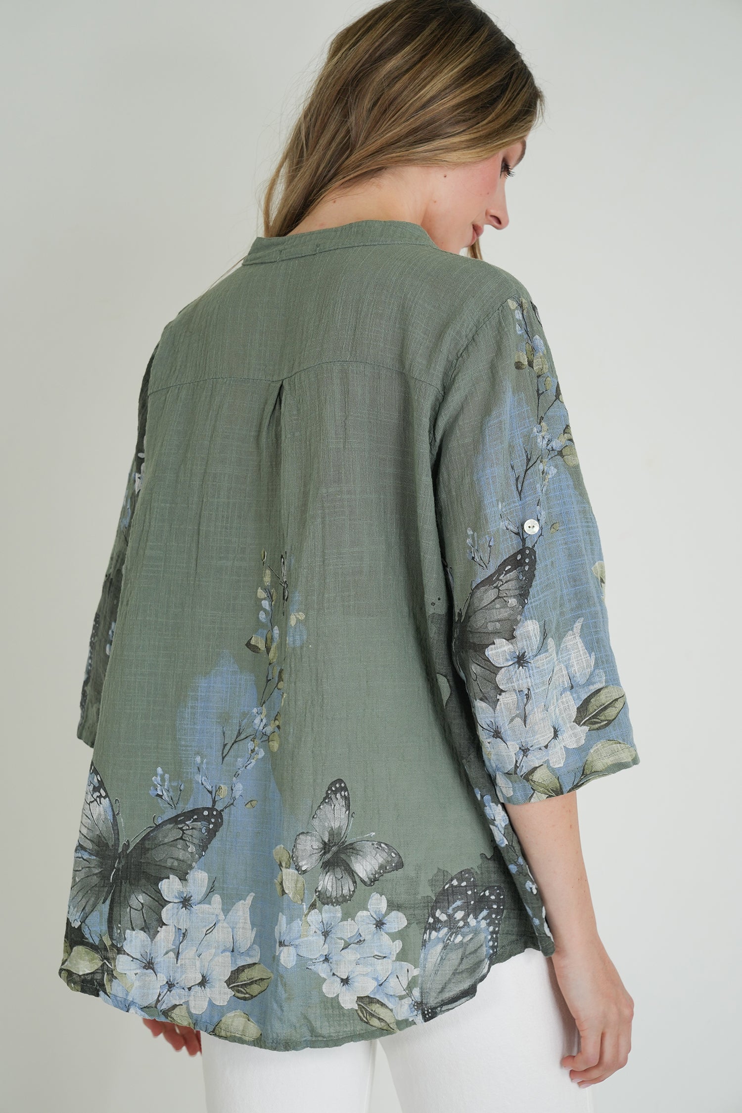 Olive Butterfly Shirt