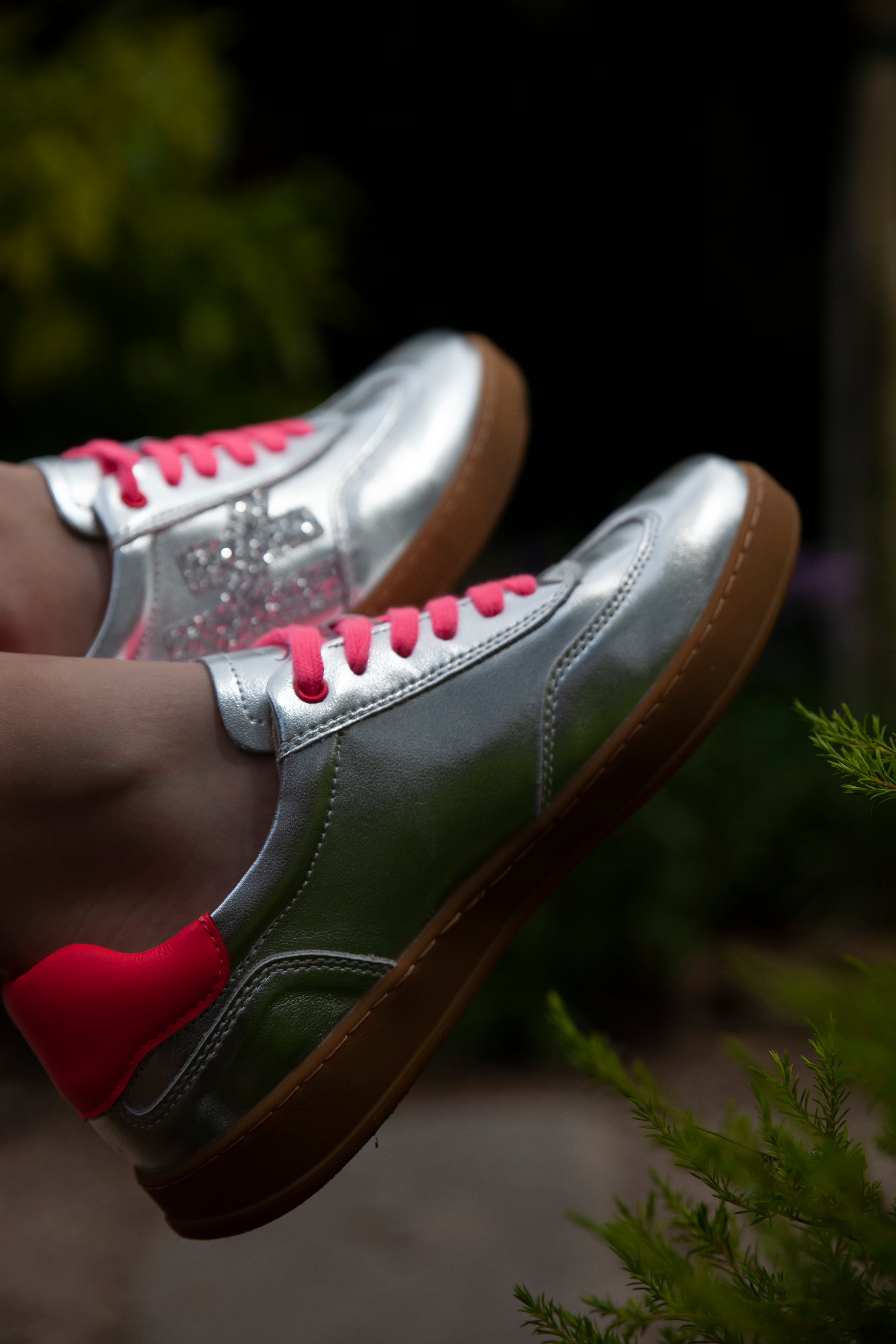 Julz Lumi Silver Hot Pink Sneaker, sneaker from Something Pretty, alternative view