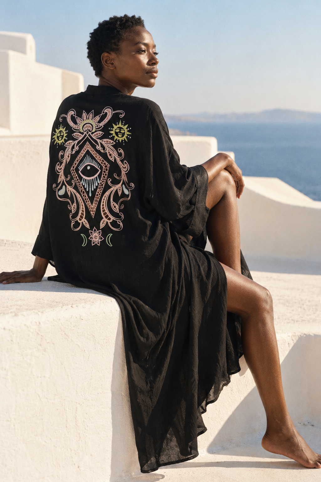 Black Viscose Alexa Shirt Dress