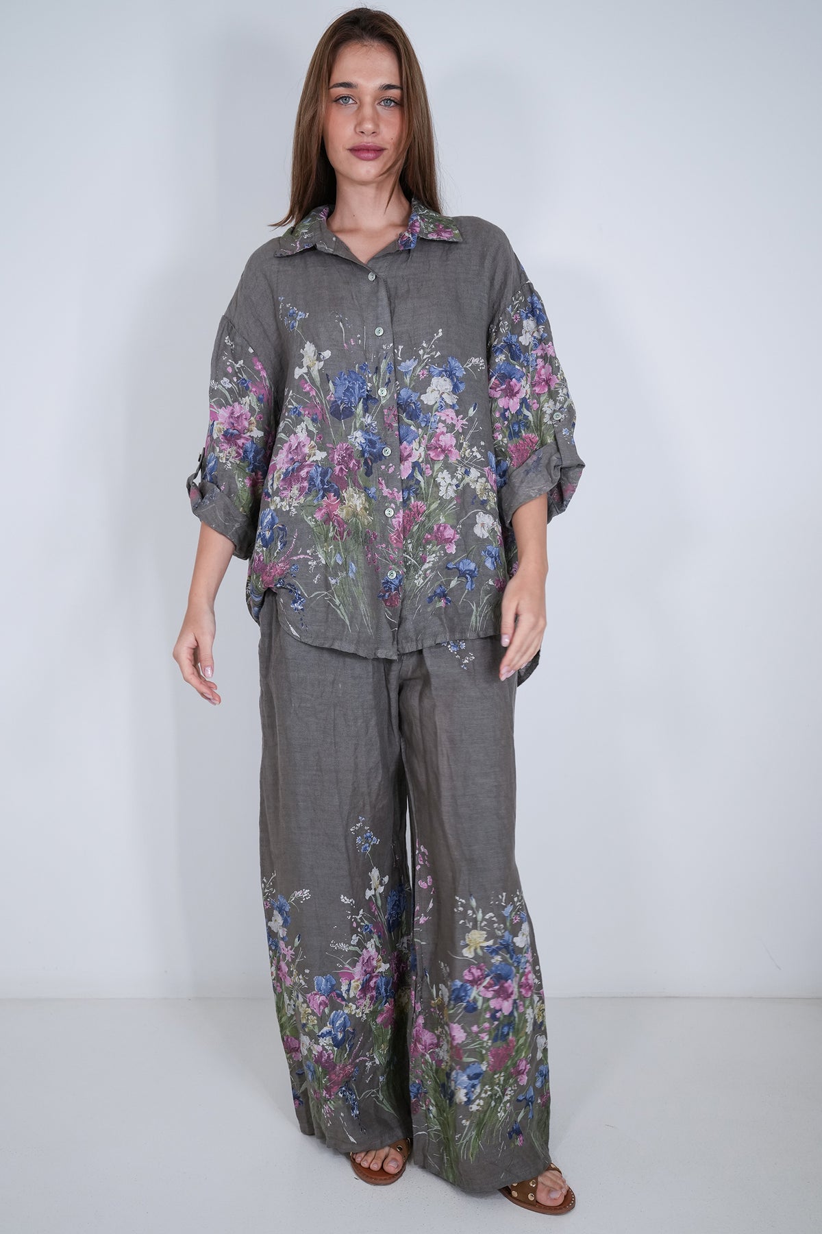 Mocha Claire Linen Shirt