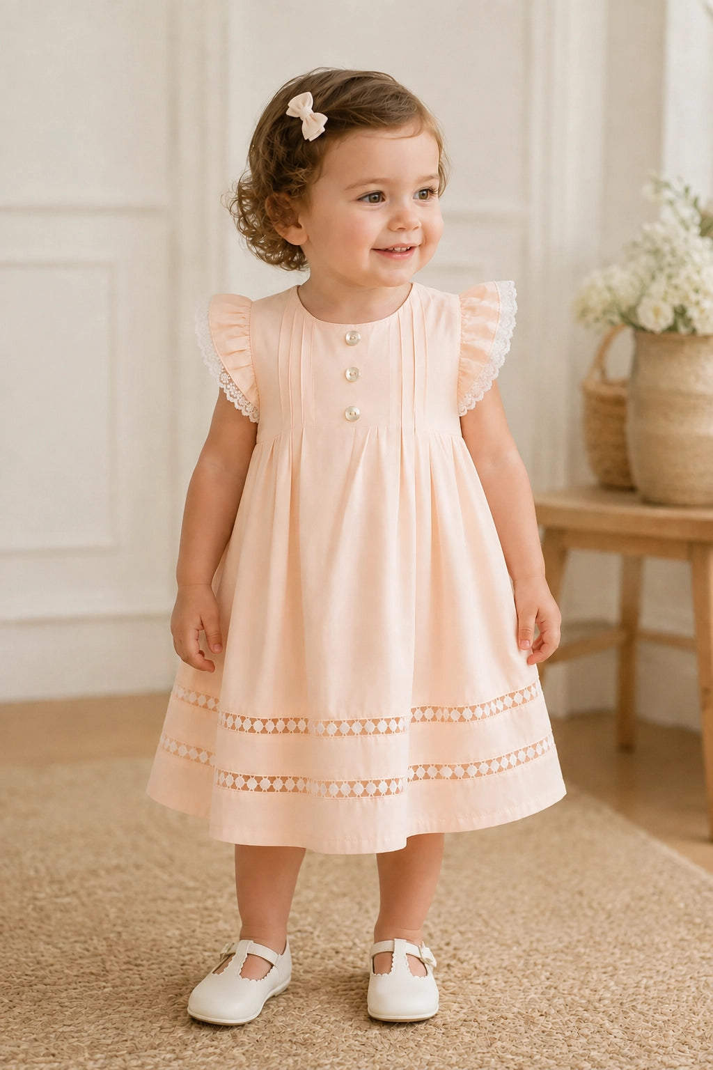 Peach Holly Dress, a girls dress from Something Pretty
