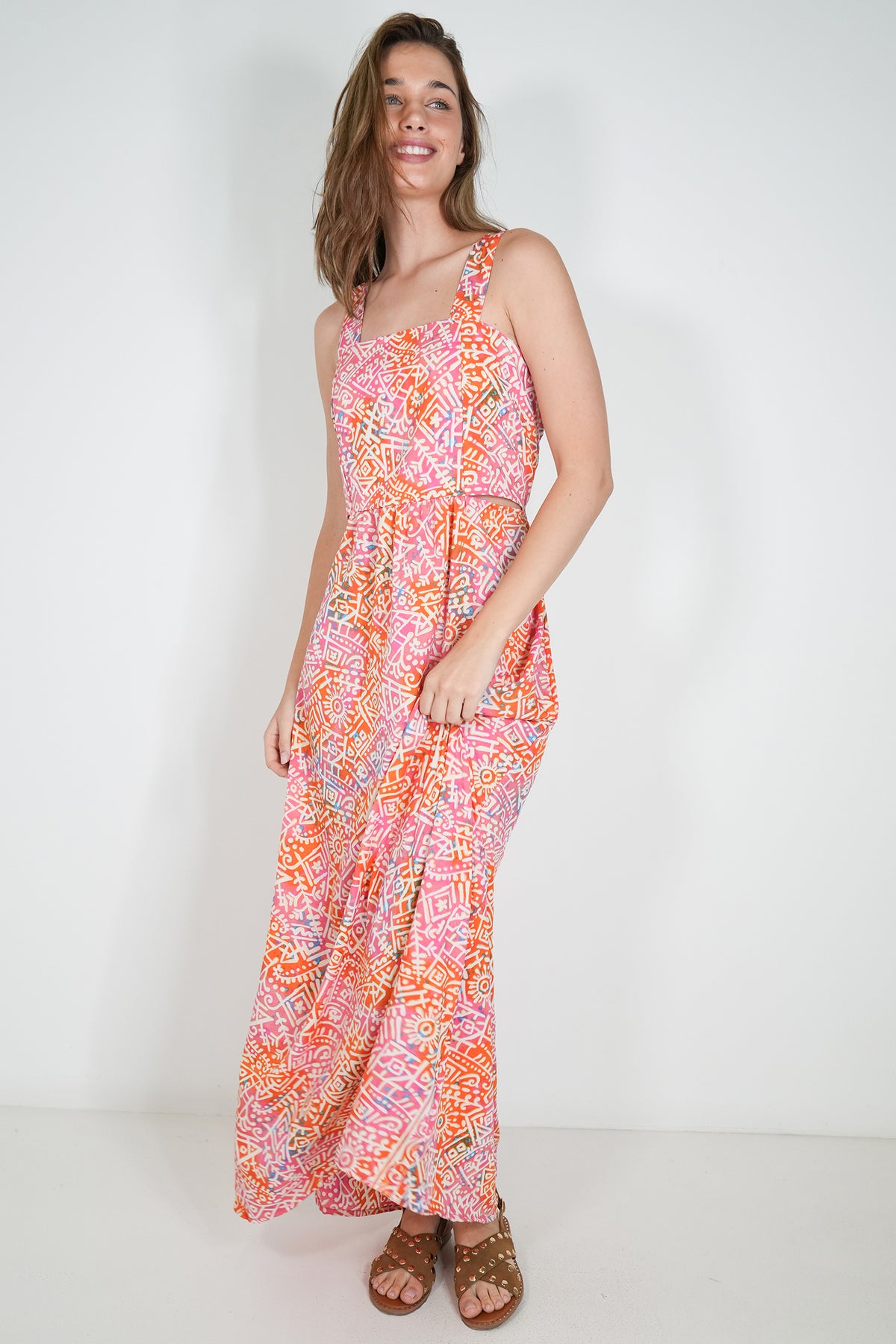 Pink and Orange Celia Dress