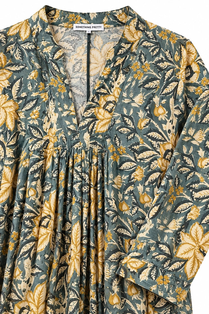 Sage and Thatch Cotton Print Liyana Kaftan Dress