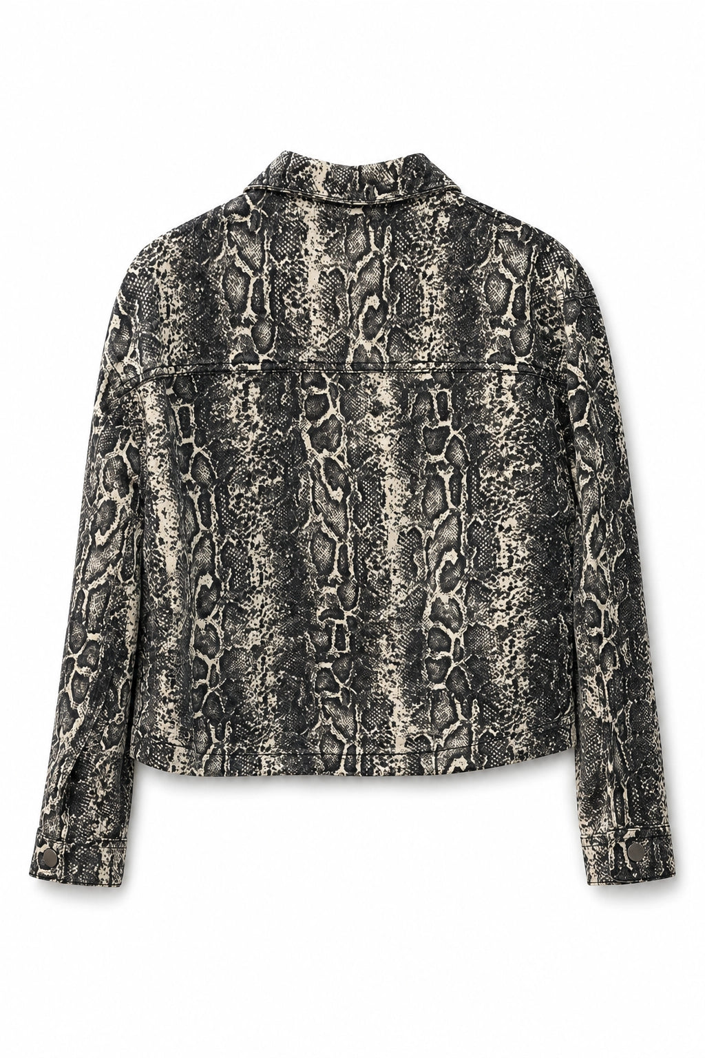 Snake Print Denim Shacket