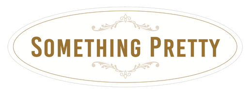 Something Pretty logo with decorative design element