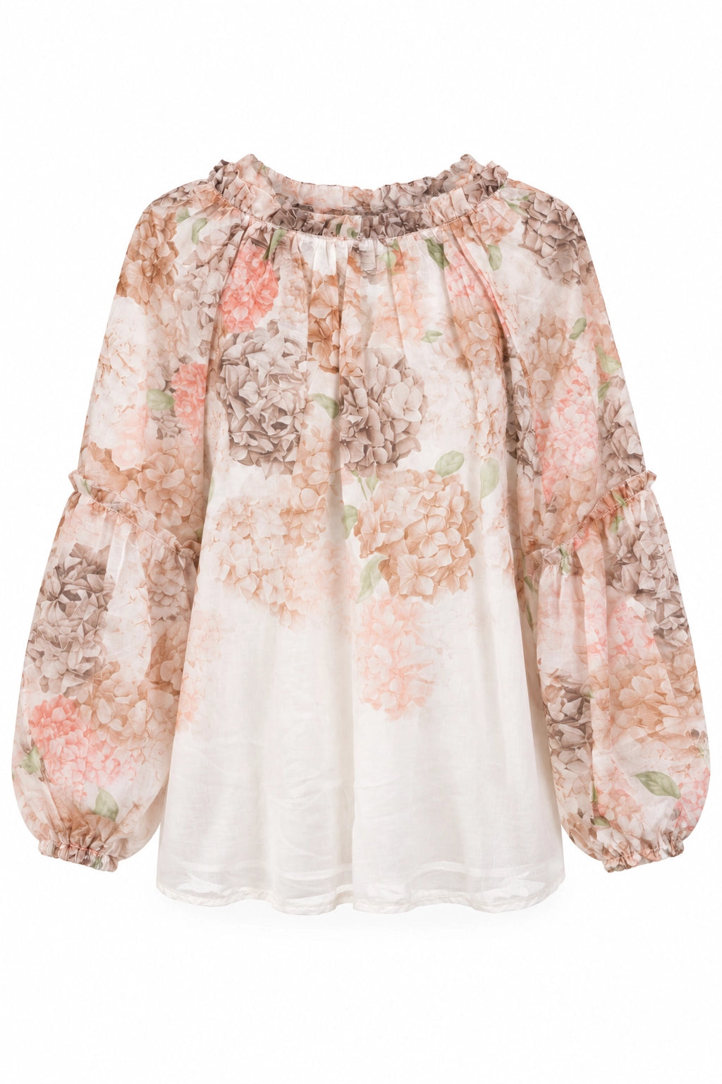 Taupe Floral Talia Blouse
