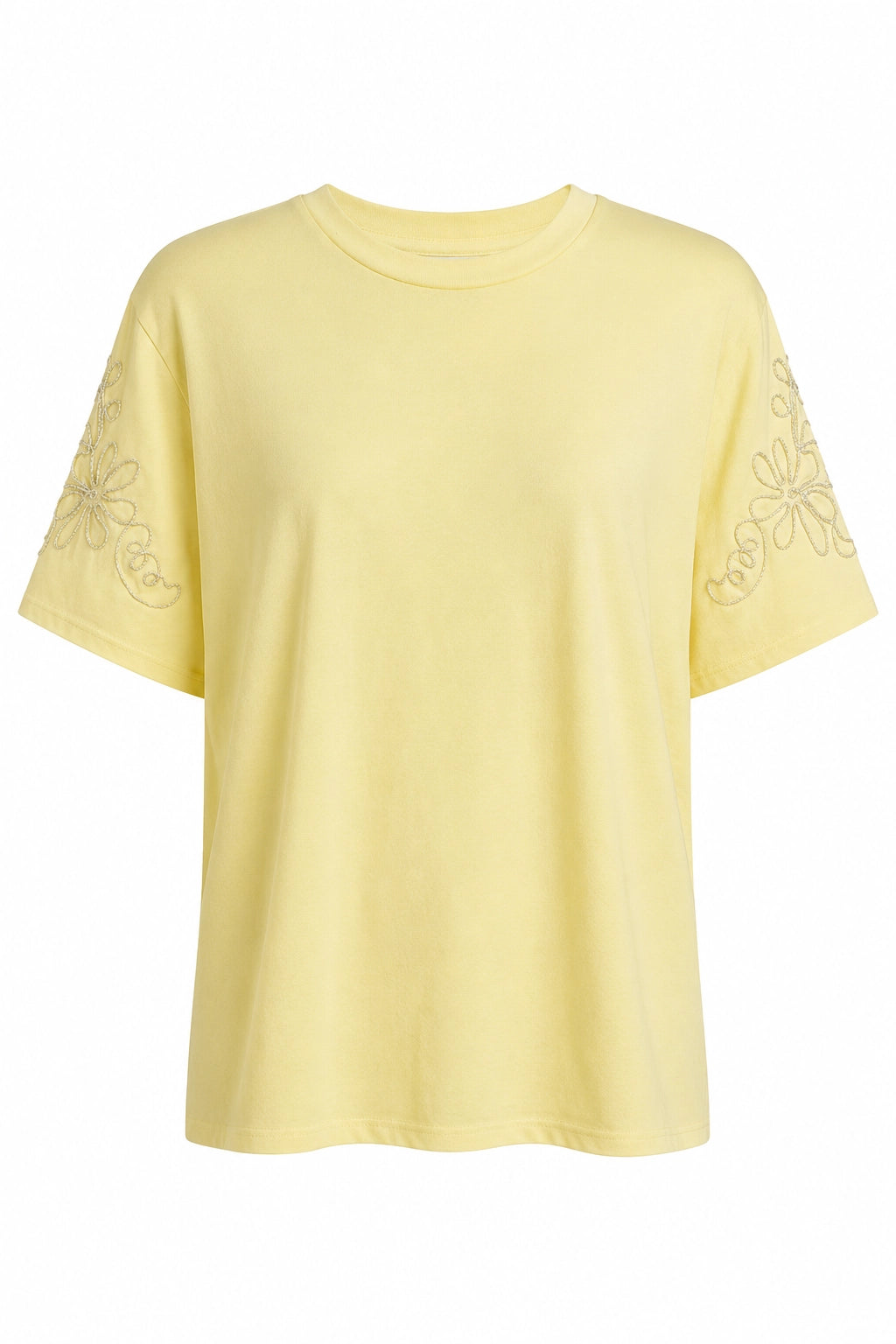 Yellow_Cotton_Embroidered_Sleeve_Tee_front_somethingpretty