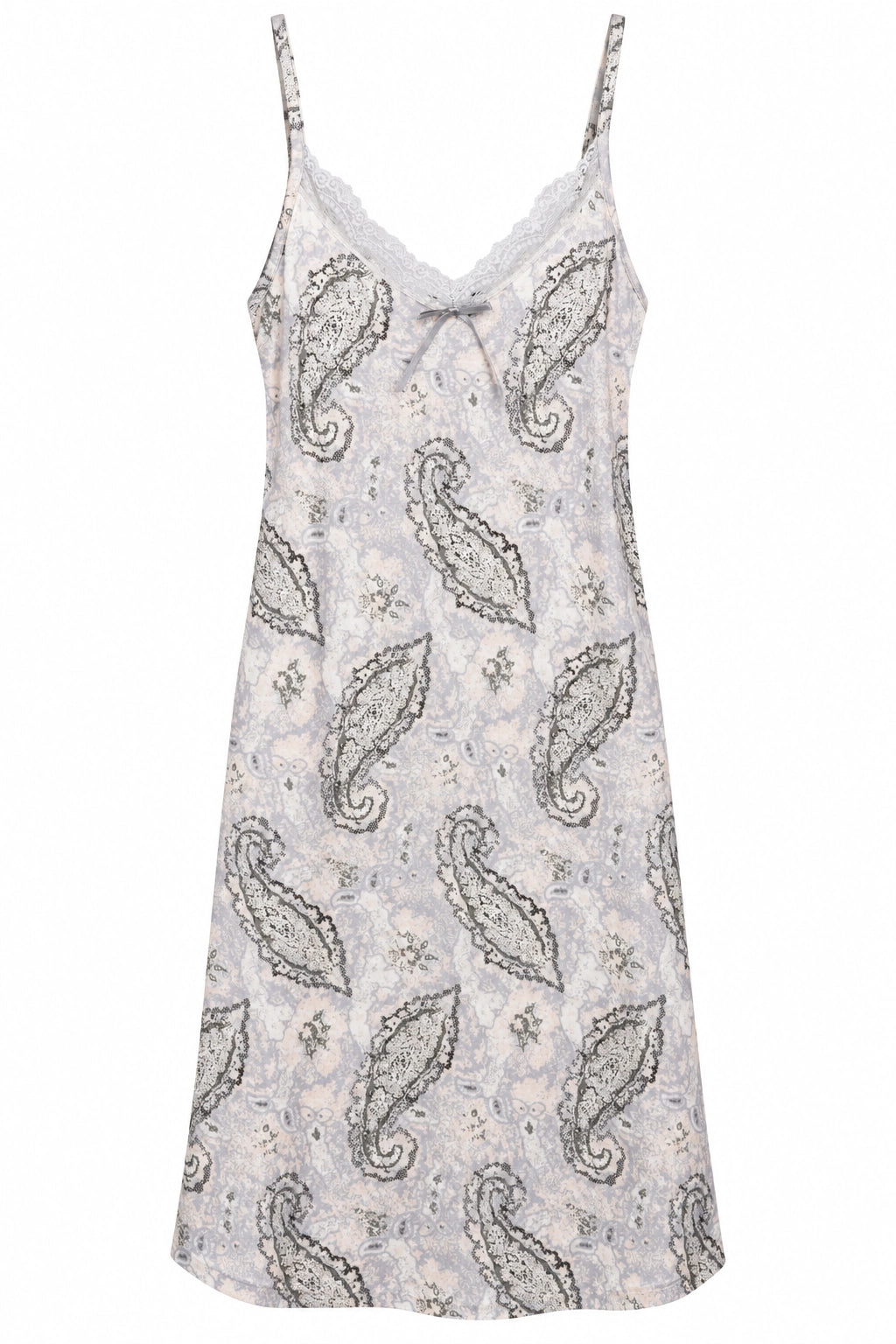 Grey Printed Cotton Chemise