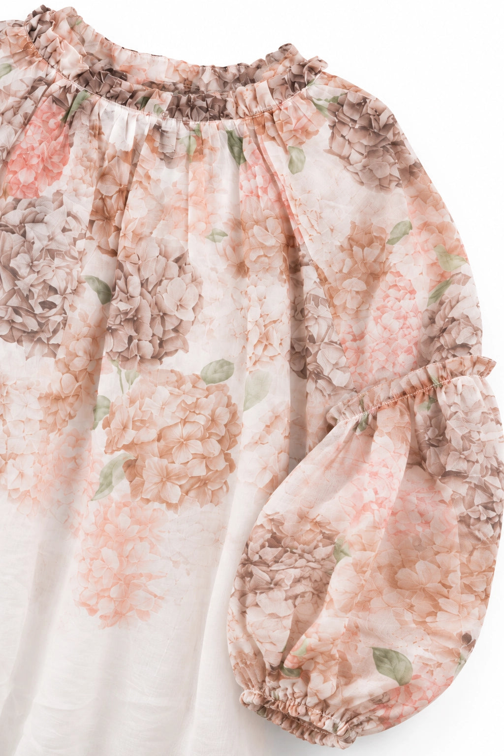 floral taupe blouse