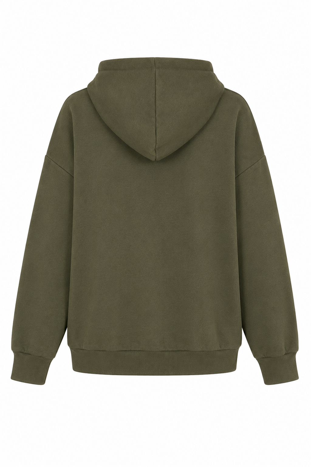 Green hoodie on a white background