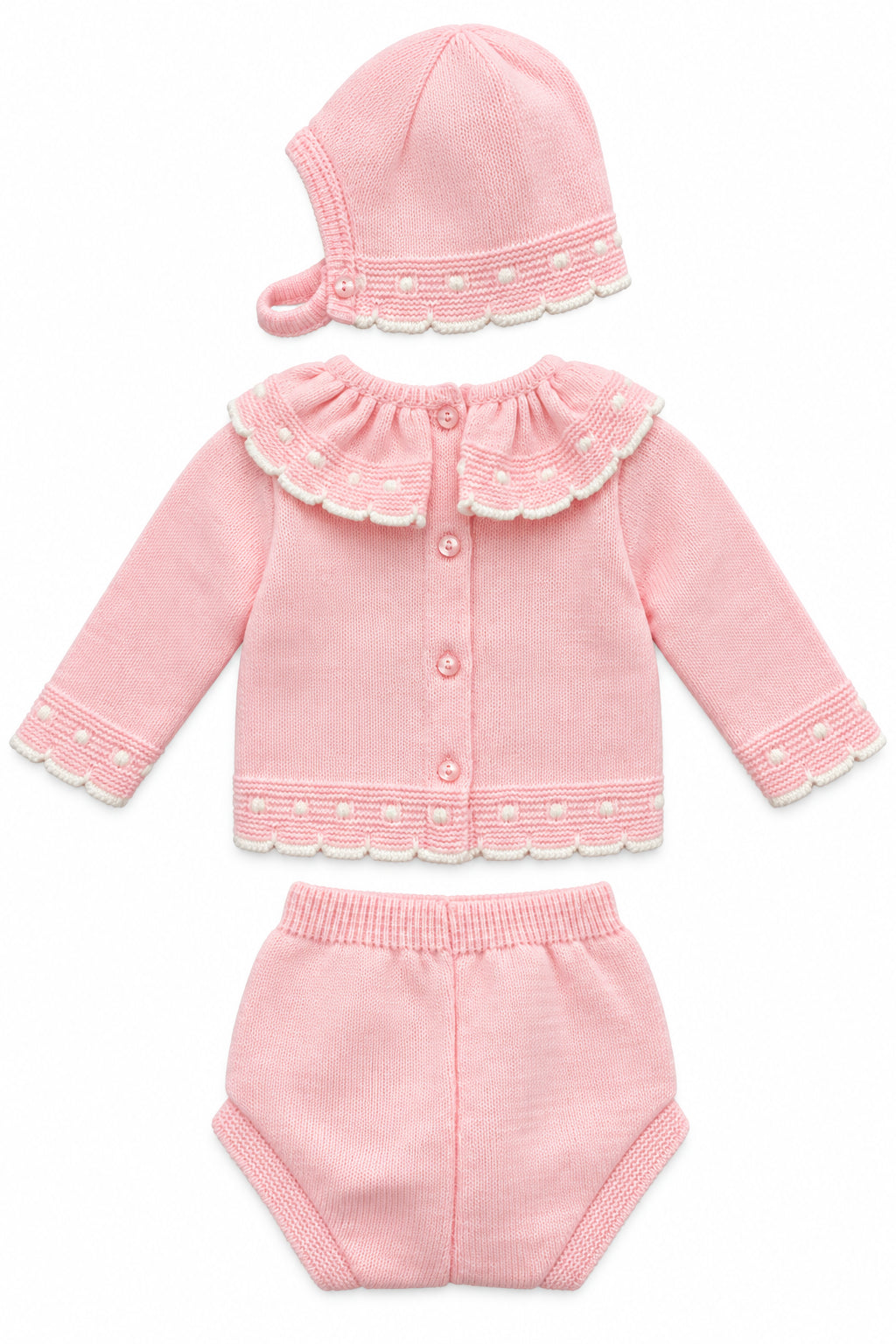 Pink Collared Knit Set
