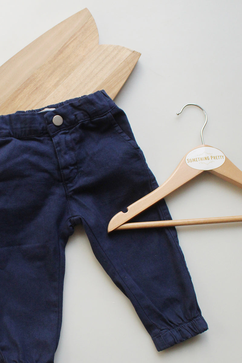 Navy Jogger Pants, navy kidswear jogger pants from Something Pretty, alternative view