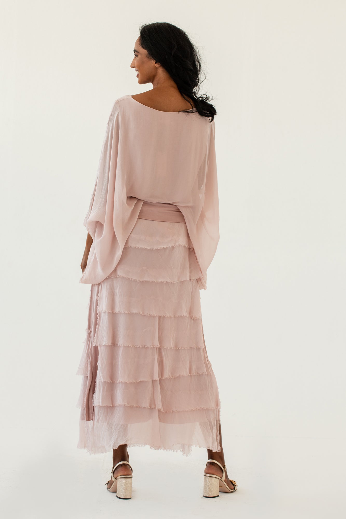 Silk Poncho, silk poncho blouse from Something Pretty, alternative view