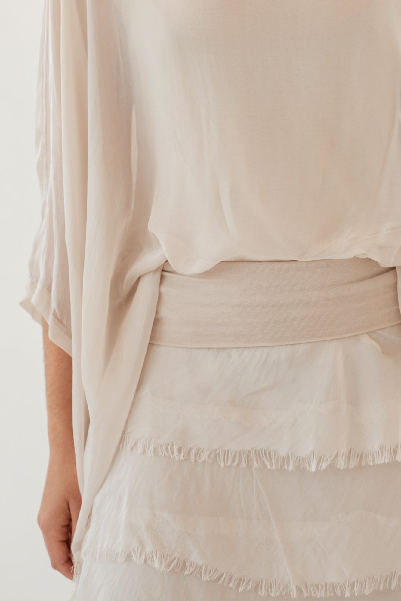Silk Poncho, silk poncho blouse from Something Pretty, alternative view