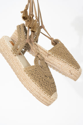 Taupe Tassel Espadrille