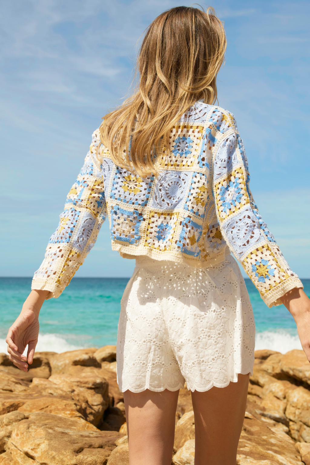 White Anglaise Shorts