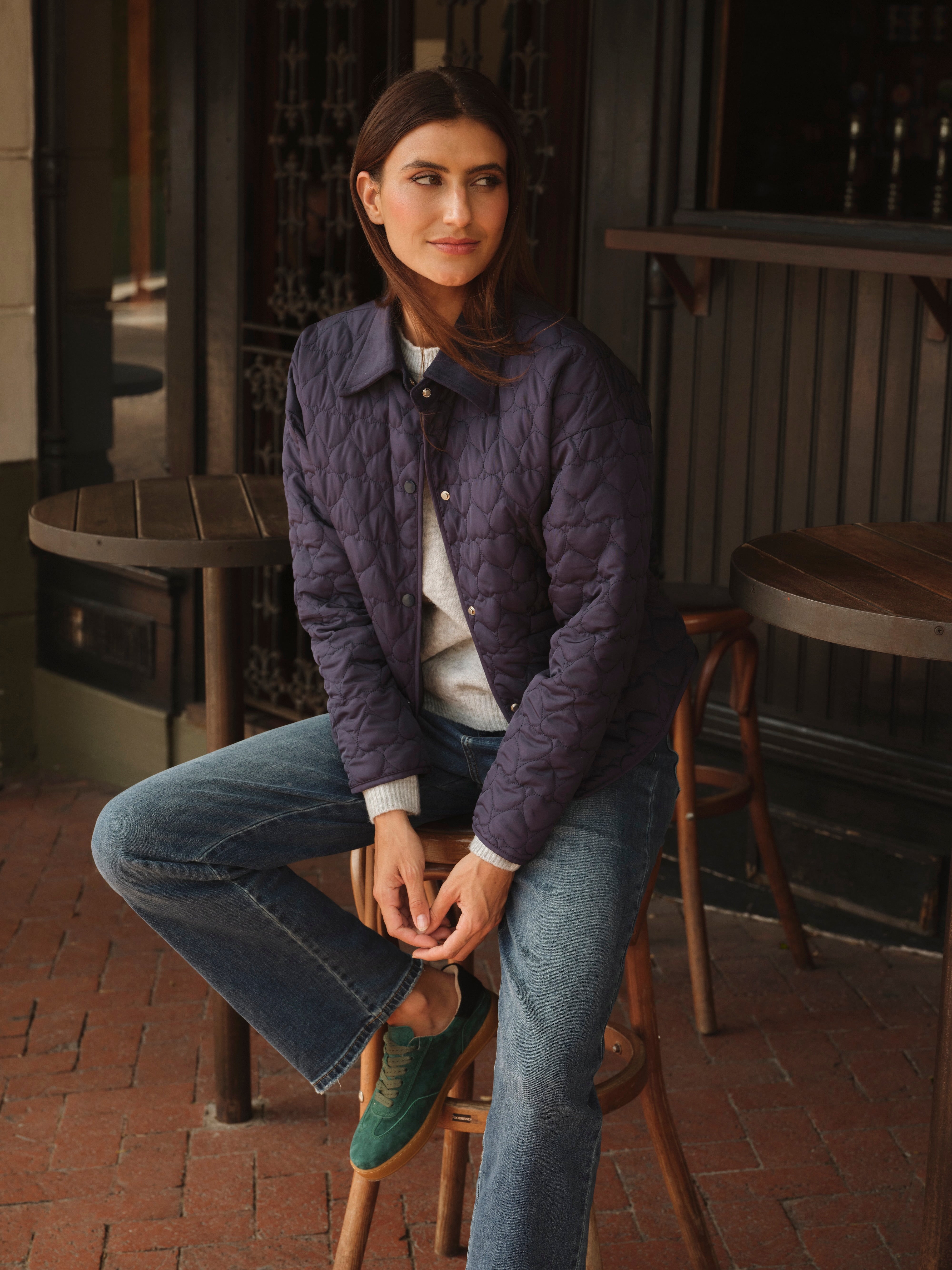 Navy Heart Puffer