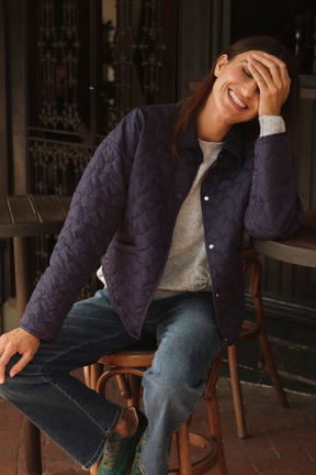 Navy Heart Puffer