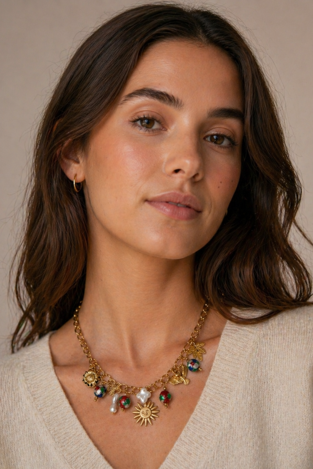 Happy Sun Charm Necklace