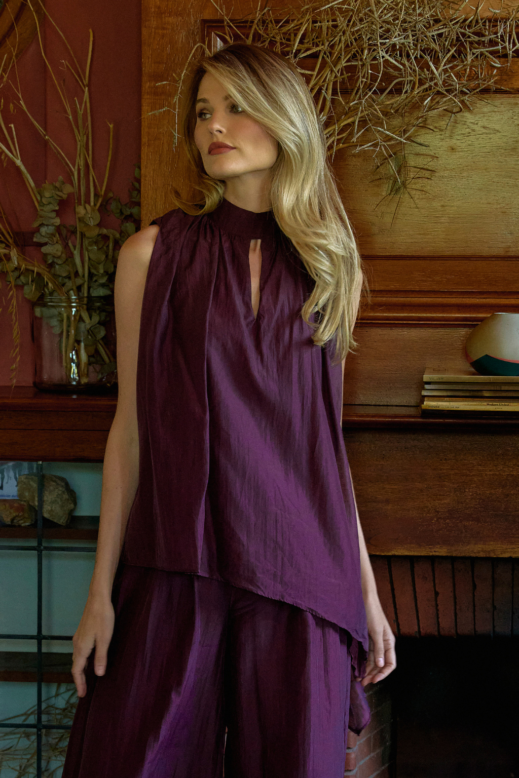 Burgundy Ariel Blouse