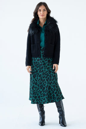 Emerald Leopard Skirt