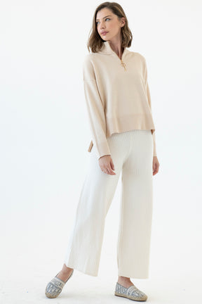 Cream Katy Knit Pants