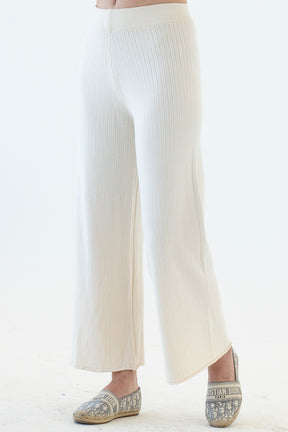 Cream Katy Knit Pants