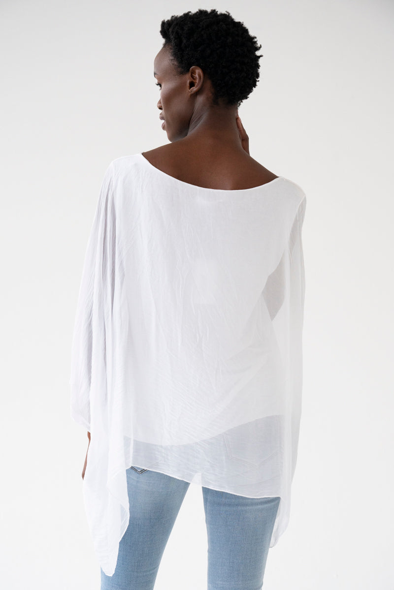 Silk Poncho, silk poncho blouse from Something Pretty, alternative view