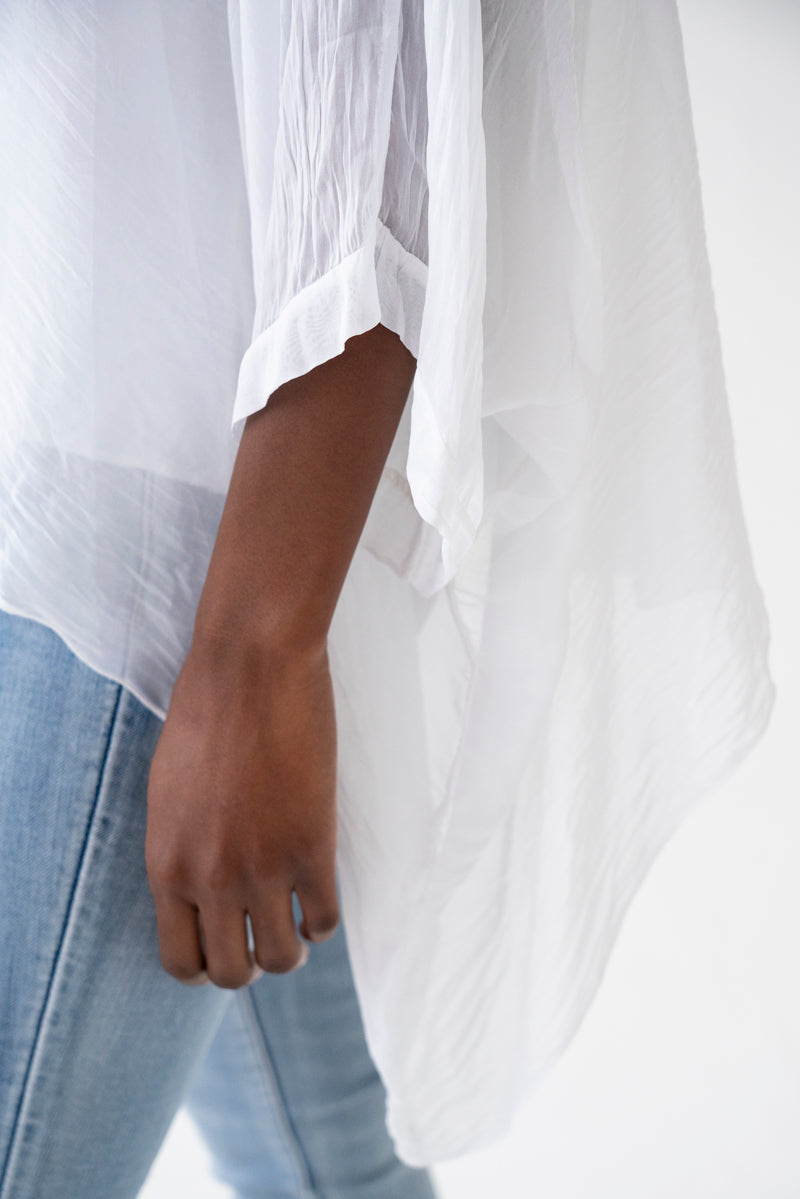 Silk Poncho, silk poncho blouse from Something Pretty, alternative view