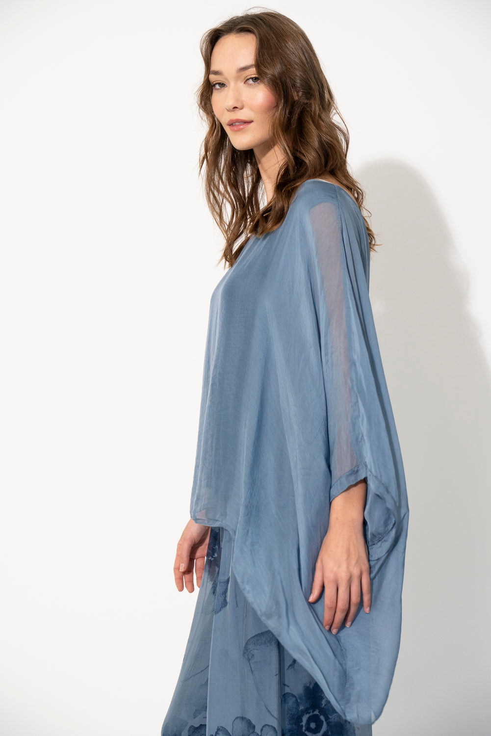 Silk Poncho, silk poncho blouse from Something Pretty, alternative view