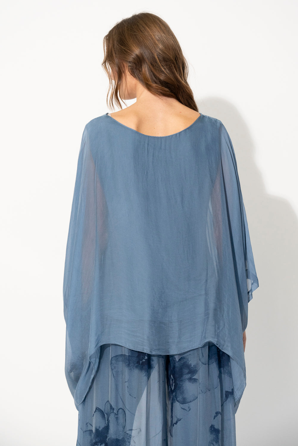 Silk Poncho, silk poncho blouse from Something Pretty, alternative view