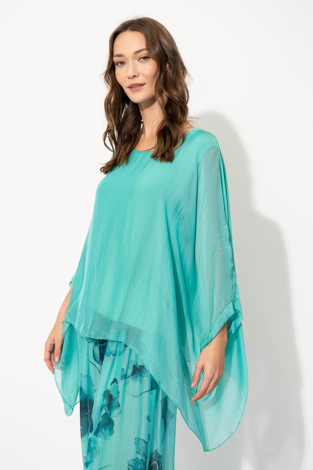 Silk Poncho, silk poncho blouse from Something Pretty, alternative view