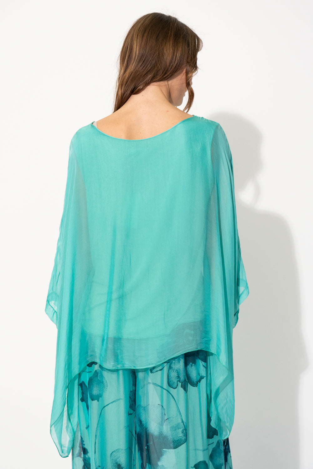 Silk Poncho, silk poncho blouse from Something Pretty, alternative view