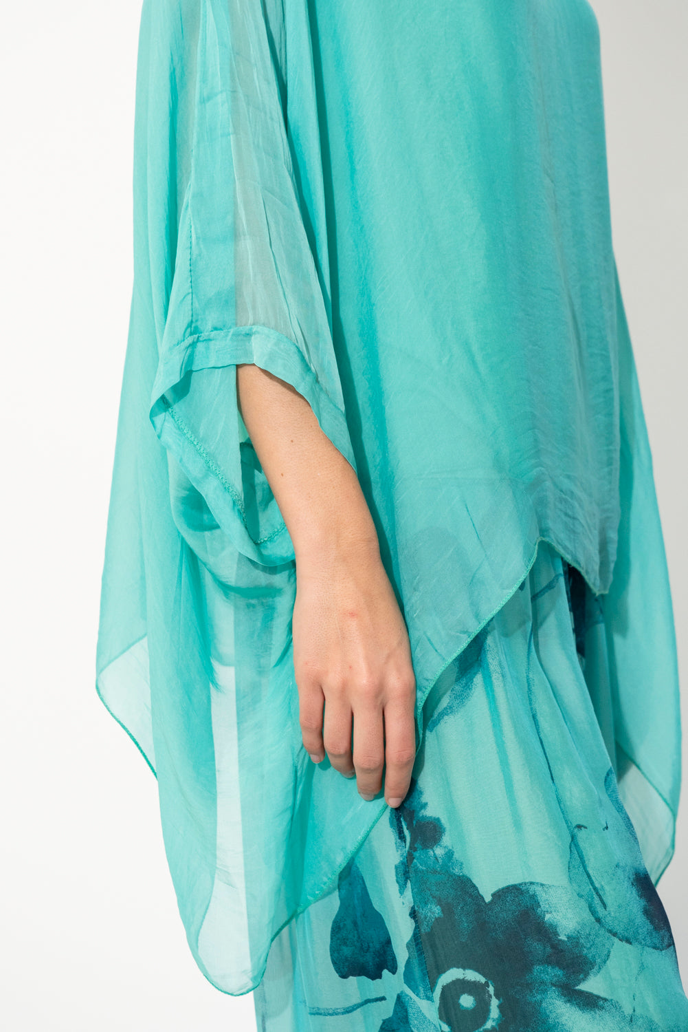 Silk Poncho, silk poncho blouse from Something Pretty, alternative view