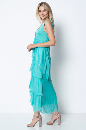 Silk Ruffle Dress