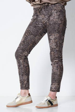 Taupe Snake Reversible Joggers