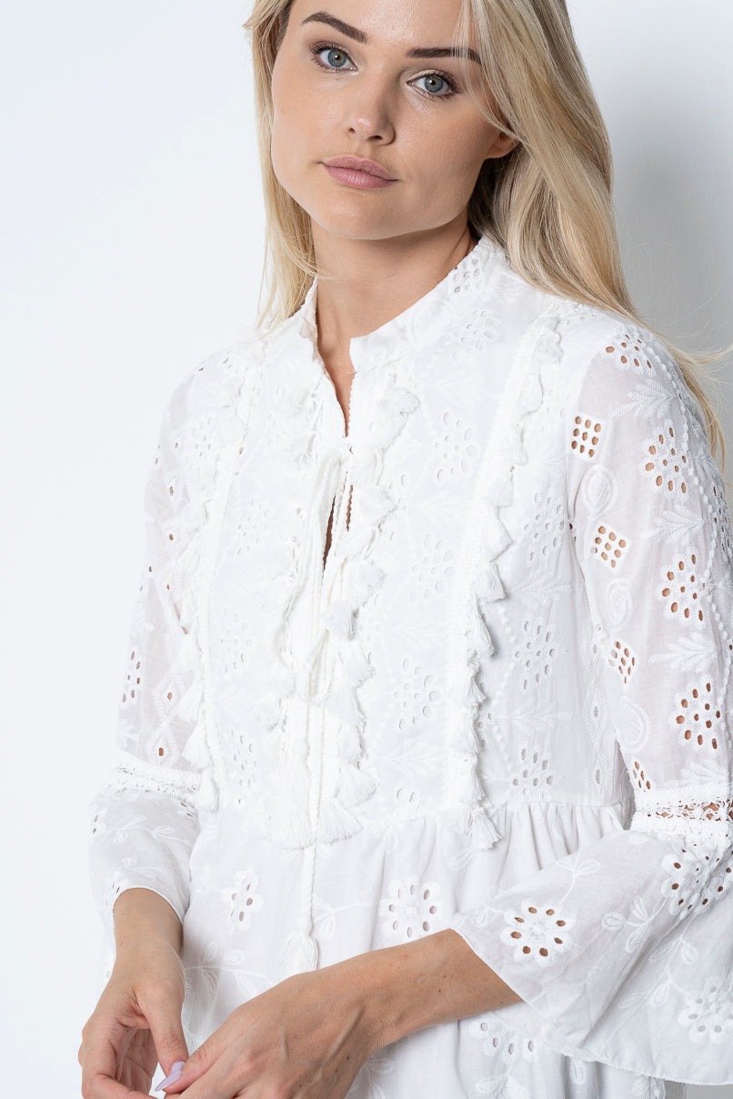 White Tassel Tunic