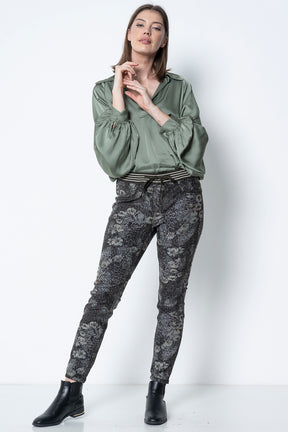 Olive Snake Reversible Joggers