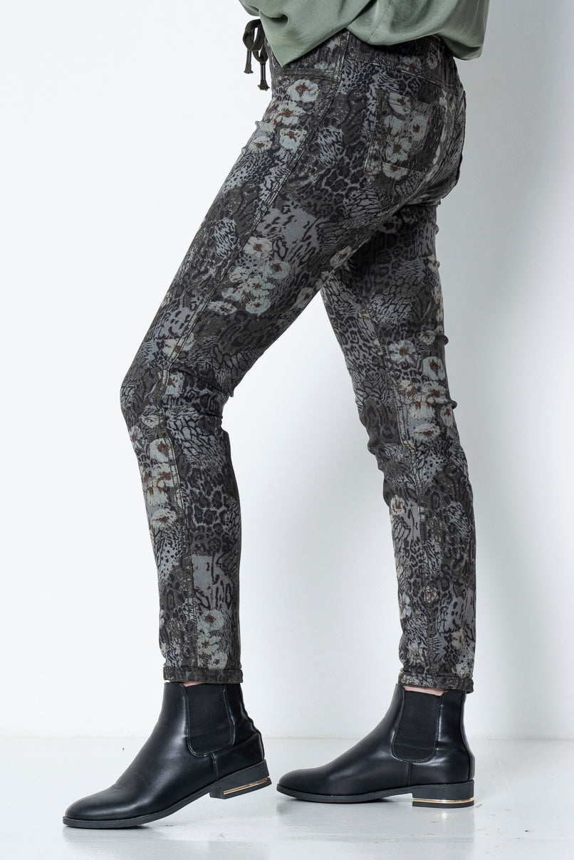 Olive Snake Reversible Joggers