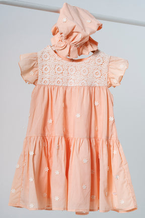 Peach Daisy Dress Set