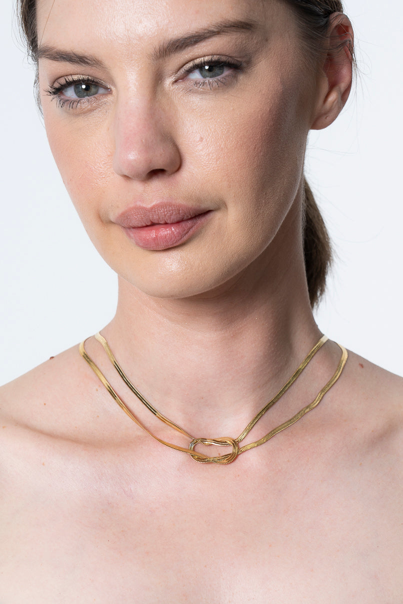 Knotted Snake Chain Necklace