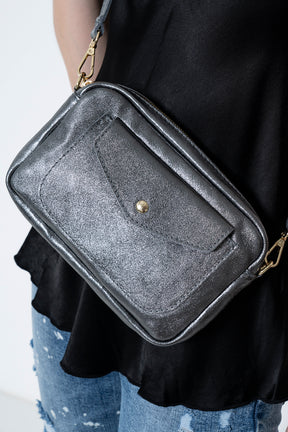 Grey Metallic Kelsey Bag