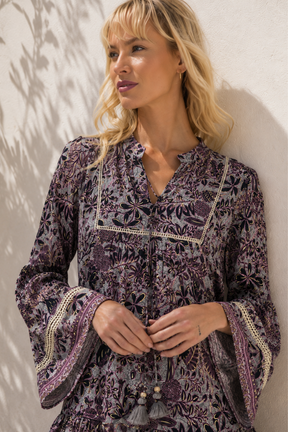 Purple and Black Ekta Tunic