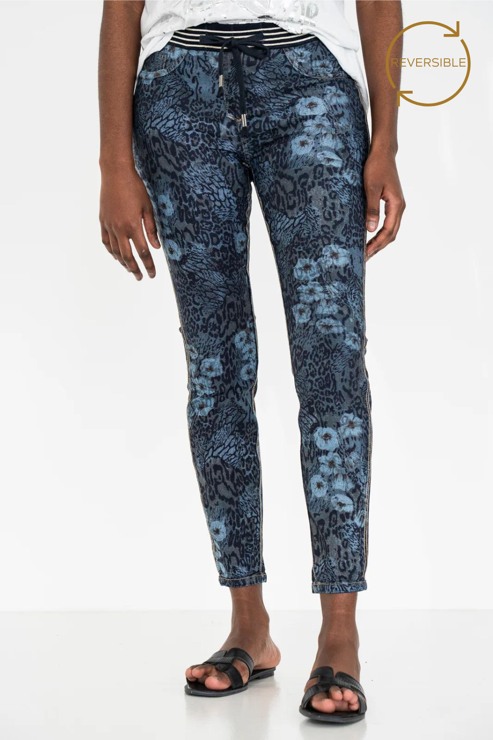 Blue Snake Reversible Jogger Jean