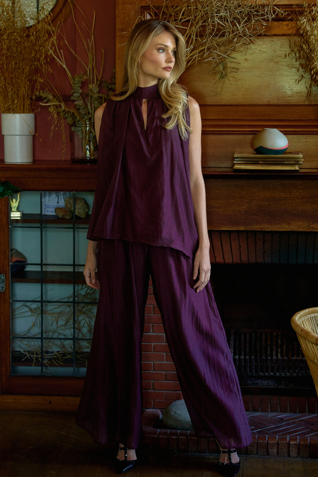 Burgundy Ariel Pant